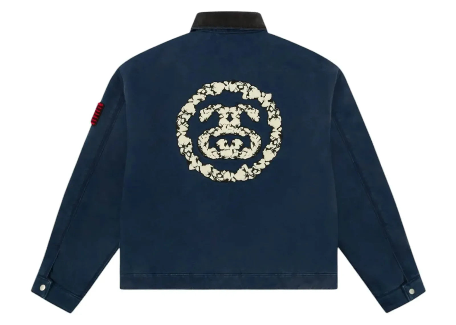 Denim Tears x Stussy Never Renege Canvas Work Jacket Navy Black