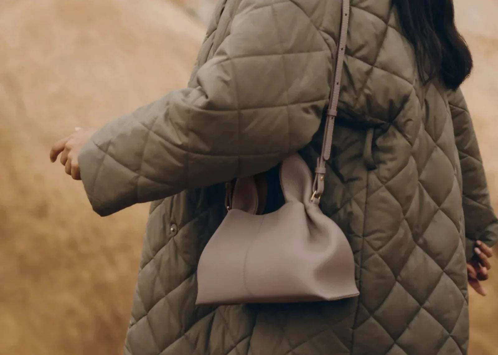 Polène Numéro Neuf Mini Edition Textured Taupe